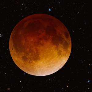 Blood moon lunar eclipse